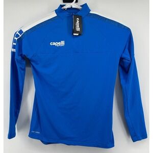 Capelli Sport Madison 1/4 Zip Technical Training Top Blue Women's Medium NWT